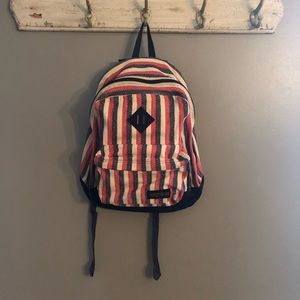 Jansport boho mini backpack red cream and blue great used condition